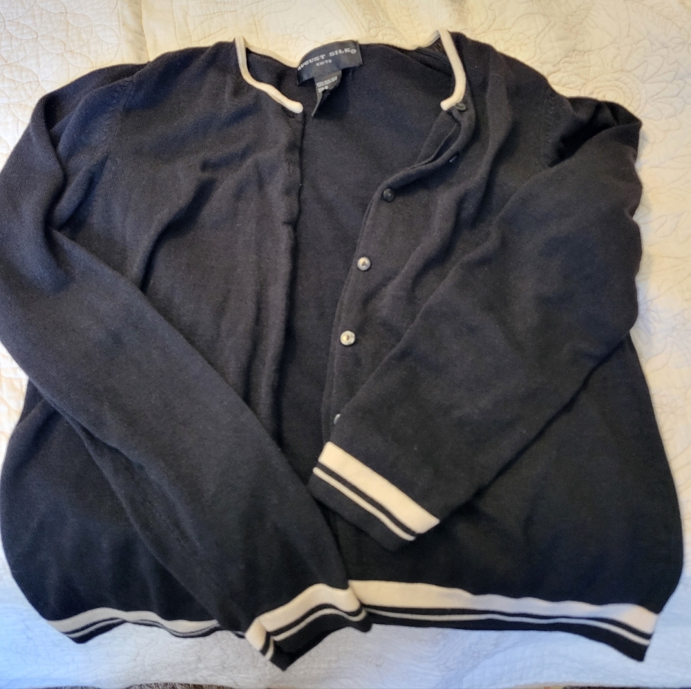 Silk Black Cardigan